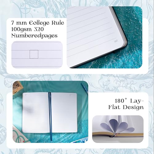 TIEFOSSI A5 Lined Journal for Women & Men, 100 GSM Thick Paper - color: Deep Blue, size: Lined
