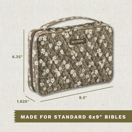 Bella Taylor Small Bible Cover, Quilted Bible Case, Woodland Floral - color: Woodland Floral, size: Small