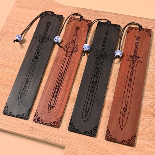 ZQZYMXQ 4Pcs Sword Bookmark, Cool Bookmarks for Men, Gifts for Book Lovers Men (Sword Set) - style: Sword Set