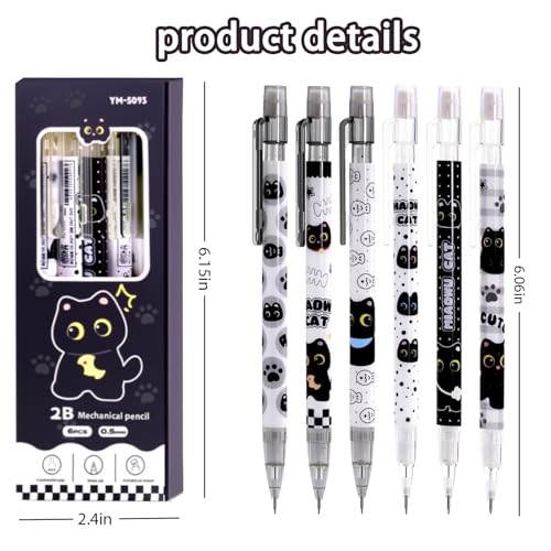 Black Cute Cat Stationery Set Cat School Supplies