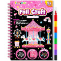 FUNNYB&G Foil Art Craft Kit for Kids, Sparkly Birthday Gift Toy for Girls - style: Amusement Park