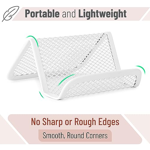 Mr. Pen- Metal Mesh Business Card Holders, 3 Pack, White - color: White