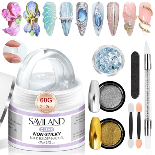 SAVILAND 60g Solid Builder Nail Gel Non-Sticky Sculpting Gel for Nail Art - size: 2.12 Fl Oz (Pack of 1)