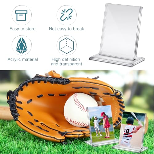 Mudder 3 Pack Acrylic Baseball Card Frame Display Stand Trading Card Holder Clear Display Stand