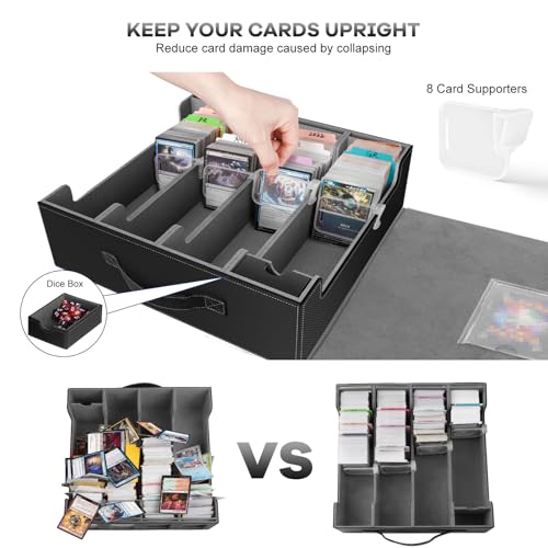 Gomyrod 4 Row 3200+ Trading Card Storage with Commander Display [US Patent] - color: Black/Grey, size: 3200+