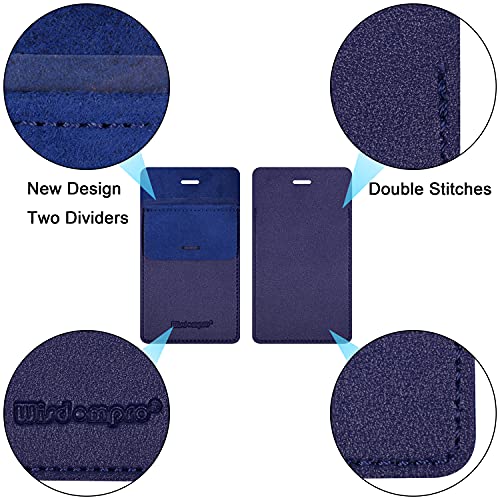 Wisdompro Pocket Protector, 3 Pack PU Leather Heavy Duty Pen Holder Pouch - color: Blue