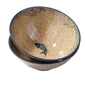 Japanese Ceramic Ramen Bowl Set of 2, 8'' Soup Noodle Bowls - color: Brown