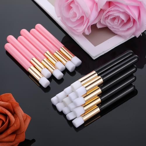 100 Pieces Lash Brushes for Cleaning, Lash Shampoo Brushes, Pink, 3.8Inch - color: Pink