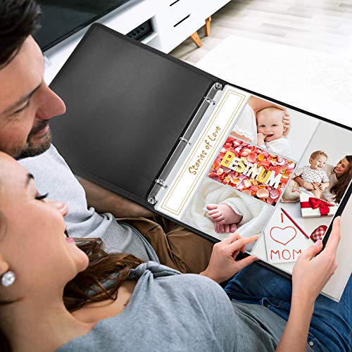 Dunwell 12x12 Photo Album Refill Pages, 25 Pack Holds 250 Photos, 4x6 Photo Sleeves for 3 Ring Binder, Mixed Layout Scrapbook Page Protectors, Acid-Free Poly - size: 25 Pack, style: 4x6" Mixed Layout