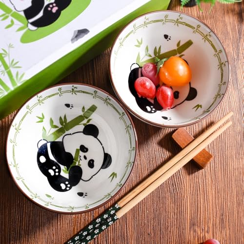 Ceramic Rice Bowl with Chopstick Set of 2, 4.45‘’ Porcelain Small Bowls - style: XM2