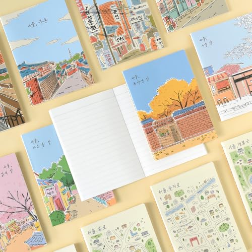 Monolike Stitch Mini Line Note Seoul-Four Seasons 4p SET - color: Seoul-Four Seasons 4p SET