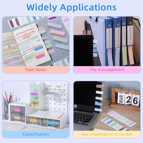 Sticky Index Tabs & Sticky Notes Combo Set, Assorted Sizes & Colors, Self-Adhesive Page Markers for Office, School & Home Organization (Vibrant_2000) - color: Vibrant_2000