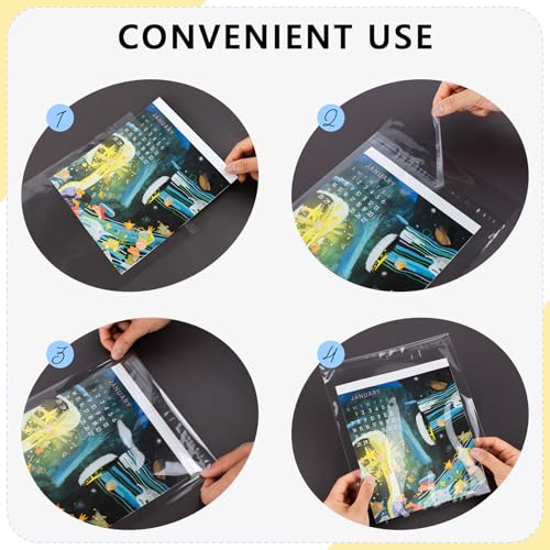 AUEAR 5"x7" Crystal Clear Plastic Sleeves Storage Bags for Picture,100 Pack - size: 5 x 7 inches