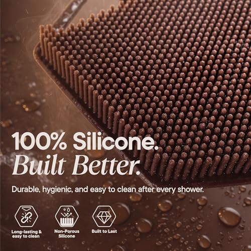 TOOLETRIES Silicone Body Scrubber 2.0, Loofah Alternative - Chocolate - color: Chocolate
