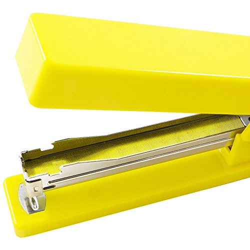 JAM PAPER Modern Desk Stapler - Yellow - Sold Individually - color: Yellow, size: Pack of 1