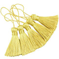 20Pcs 4.3 Inch Silky Mini Craft Tassels for Earrings, Souvenir(Light Gold) - color: Light Gold