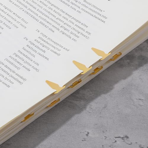 100pcs Index Clips, Metal Page Nibs Bookmarks, Arrows Bookmark, Arrow Page Clips for Students, Teacher, Readers, Book Lovers, Men and Women,Gold