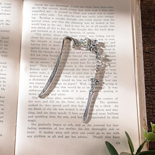 Fantasy Fourth Wing Bookmark - Cool Fourth Wing Book Mark Tassel Chain Pendant Metal Inspirational Ancient Silver Bookmarks Reader Men Boy Valentines Gift Students Teachers School Supplies