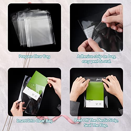 Golden State Art 12"x 15" Acid-Free Crystal Clear Storage Sleeves,200 Pack - size: 12 x 15