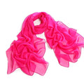 Tapp Collections™ Fashionable Soft Chiffon Scarf - color: Solid / Magenta