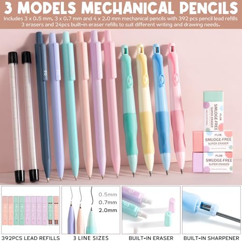 65PCS Aesthetic School Supplies Back to School Supplies Cute Stationary Set - color: Pink