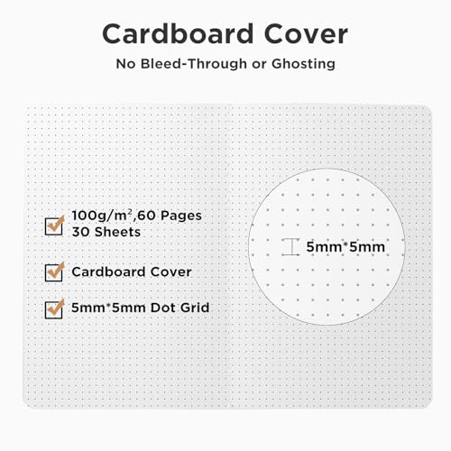 HOMEMARS Dot Grid Pocket Notebooks,18 Pack,100GSM,A6,Small notebook,3.9" x 5.5", Black, Journaling Notebooks for Travel Journal, Work & School,Thick Paper,Dotted, Journal Diary Memo,100 g/m²,A6 - size: Dotted