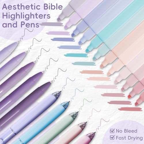 XKDOUS 50 Bible Study Supplies Journaling Kit with Journal and Case, Purple - color: Purple