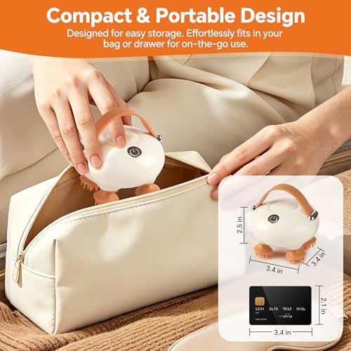 Scalp Massager, Electric Head Massager for Stress Relax - color: Beige+brown