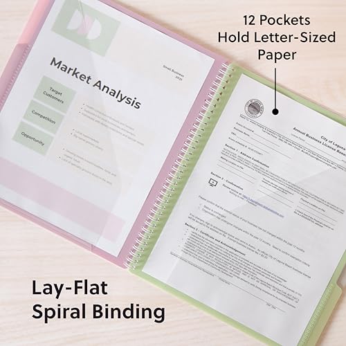 Smead Poly Project Organizer, 6 Tabs, 12 Pockets, Letter Size, Pastel (89208) (Pack of 1) - size: Letter, style: Pastel, 1 Count