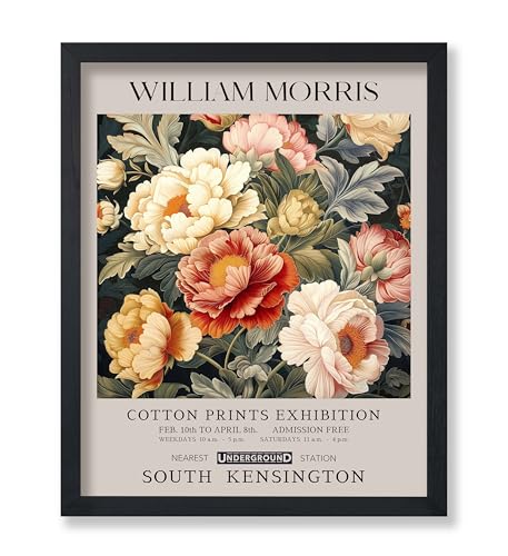 Poster Master William Morris Poster - Peony Print - Botanical Art - Flower Art - Exhibition Artwork - Animal Creation - Floral Piece - Aesthetic Illustration - Colorful Office or Bedroom Decor - 8x10 UNFRAMED Wall Piece - color: Style-14, size: 8"L x 10"W