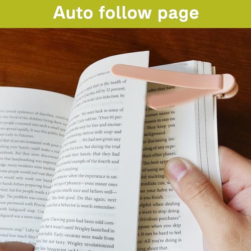 SMUK 3 Pieces Bookmarks for Women, Automatic Silicone Book Clip Bookmarks for Reading Women Men Book Lovers, Book Page Keeper Book Markers Reading Accessories Gifts - color: 1 Red+ 1 Orange+ 1 Pink