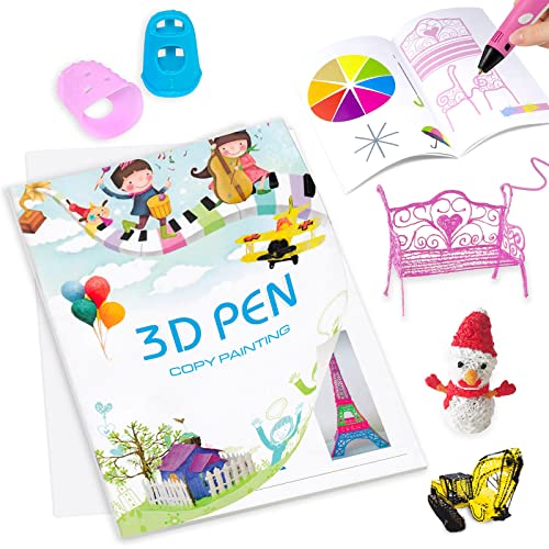 3D Pen Printing Drawing Book, 40 Pattern Templates Stencils - color: Good Time