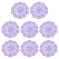 uxcell Crochet Doilies Round Lace Placemats 8" Light Purple 8Pcs - color: Light Purple