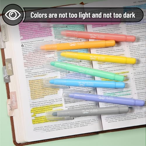Mr. Pen- No Bleed Gel Highlighters, Friendly Colors, 8 Pack - color: Friendly Colors, size: 8 Pack
