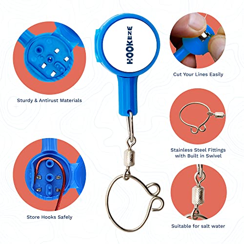 HOOK-EZE Fishing Knot Tying Tool | Protect from Fish Hooks | Tie Fishing Knots Easily | Cool Gadgets for Fishermen | Ice Fly Fishing | Fishing Accessories for Beginner Anglers | Nail Knot Tool - color: Green, style: Standard