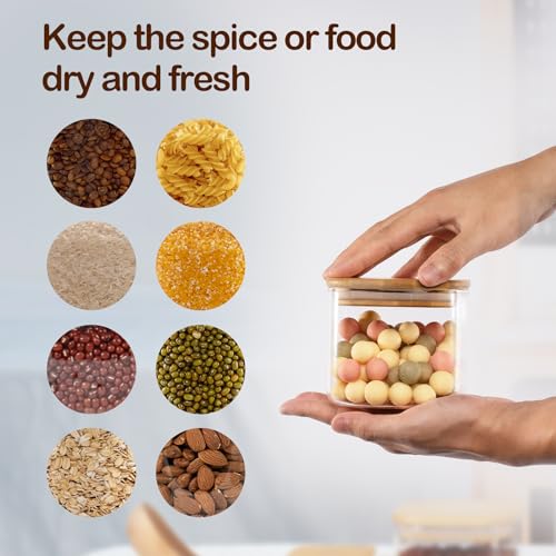 D2scrma 22oz/0.7Qt/650ml Square Glass Storage Containers with Lids 6-Pack - size: 22oz*6