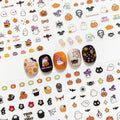 Okiyomi Halloween Nail Stickers for Kids, 3D Glow in the Dark, 4 Sheets - color: 5d Halloween