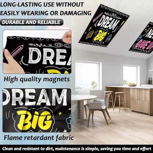 6Pcs Inspirational Fluorescent Light Covers for Classroom Ceiling Light 4x2Ft Motivational Word Magnetic Lights Cover Filter Easy Install for Back to School Office Hospital Ceiling Supply (Blackboard) - color: Blackboard
