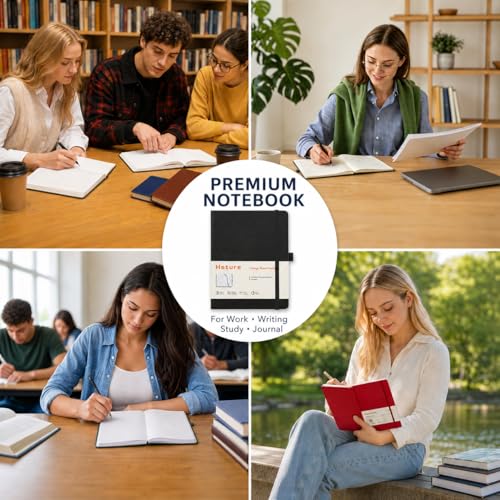 Heture Hardcover Notebooks, A5 Lined Journals Notebook for Work 160 Pages - color: Forest Green, size: 1 Pack
