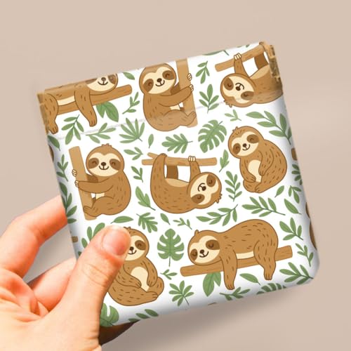 Peacoblue animals and plants Coin Purse,PU Leather Squeeze Pouch 4PCS - style: Animals and Plants
