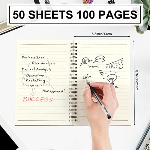 Yahenda 18 Pcs Spiral Notebooks, 1 Subject, Wide Ruled, Black Color - color: Black