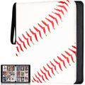 Baseball Card Binder, 1080 Pockets 9-Pocket Trading Card Album with Zipper - color: Baseball B