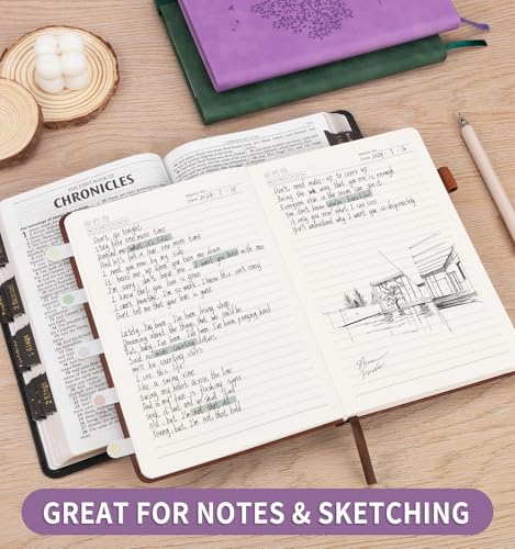 6 Pack Lined Journal Notebook for Women Men, A5 Hardcover Leather Journals - color: A-Tree-Purple, size: 6 Pack-A5（5.8"×8.3"）