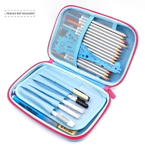 Surpop 3D EVA Unicorn Pencil Case for Girls with 4 Pens, Unicorn1 Blue - color: Unicorn1 blue
