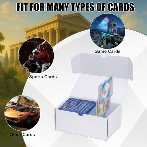 Toploader Trading Card Storage Box, 100 Count Bulk Card Storage Box(3 Pack) - color: White, size: 3 Pack-Toploader Card