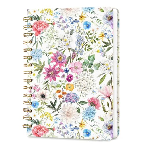 Lined Spiral Journal Notebook for Work A5, 160 Pages, Flower - color: Flower