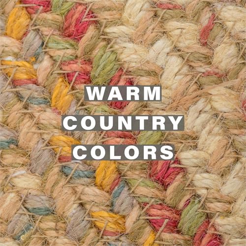 Homespice Azalea Jute Braided Placemats, Rect 13x19 Set of 4 - color: Azalea