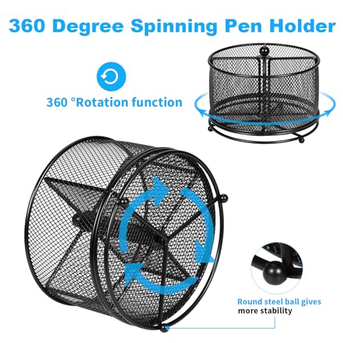 Rotating Pencil Holder for desk,Desk Pen Organizer - color: Circular