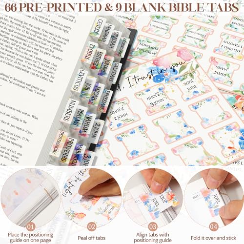 Bible Study Supplies Journaling Annotation Kit, Christian Gifts for Women - color: Pink Flower