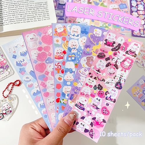 100 Sheets Cute Korean Stickers for Kpop Photocards, Decor Stickers Bulk - style: Custom